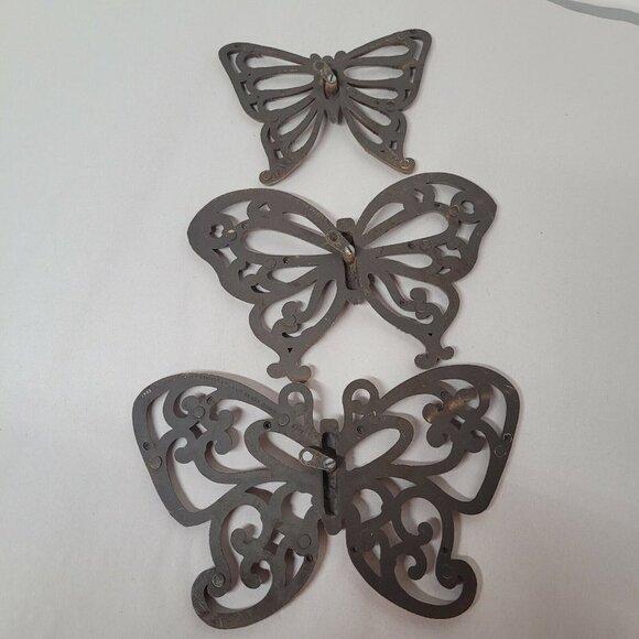 Vintage Homco 3 Piece Set of Butterflies Wall Decor 7537 Made in USA - Picture 3 of 5